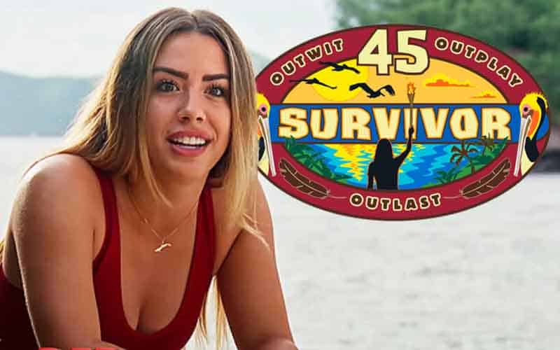 Dee and a logo for Survivor Season 45