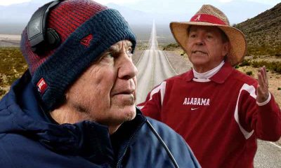Bill Belichick and Nick Saban on an open highway