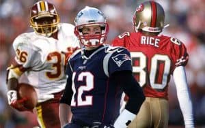 Timmy Smith Tom Brady and Jerry Rice