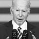 President Biden delivering a State of the Union in black and white