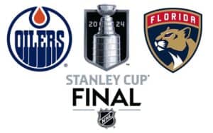 2024 Stanley Cup Final Promo featuring logos for the Florida Panthers and Edmonton Oilers