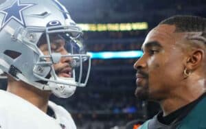 Dak Prescott and Jalen Hurts face to face