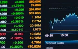 a stock market digital readout