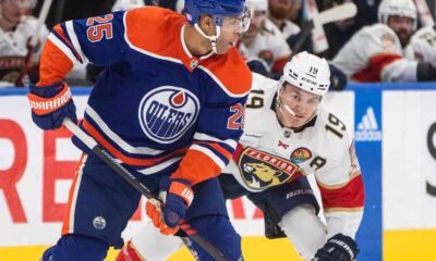 a player for the Edmonton Oilers and Florida Panthers competing