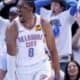 Jalen Williams of the Oklahoma City Thunder celebrating