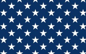 white stars over a blue backdrop