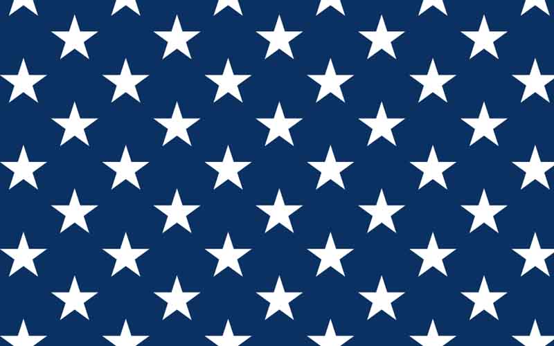 white stars over a blue backdrop