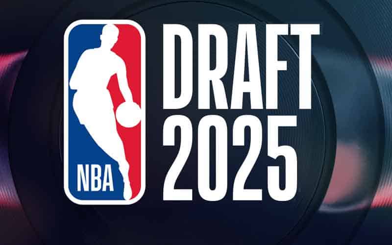 an NBA logo next to the text "DRAFT 2025"