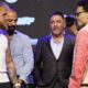 Jake Paul and Julio Caesar Chavez Jr. facing off at a press conference