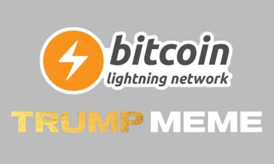 TRUMPMEME and Bitcoin Lightning logos