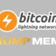 TRUMPMEME and Bitcoin Lightning logos