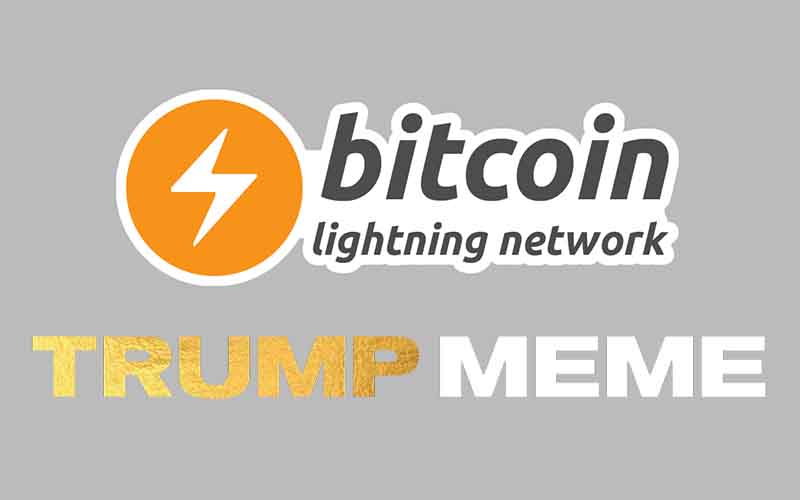 TRUMPMEME and Bitcoin Lightning logos