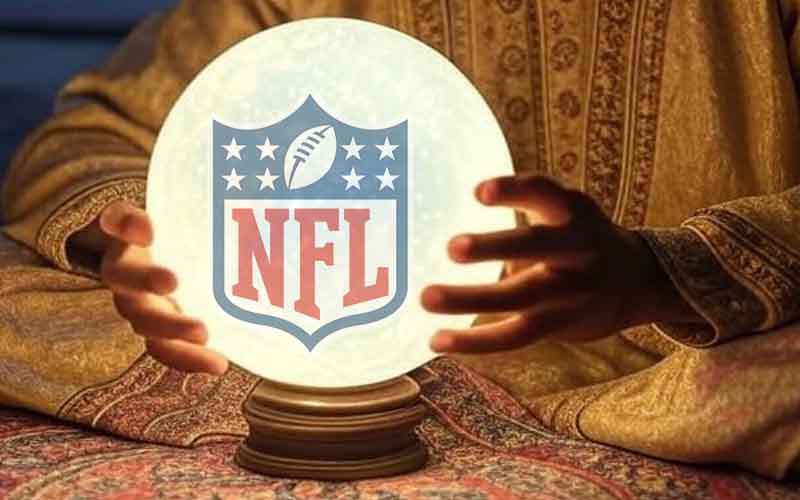 an NFL logo appearing inside a crytal ball