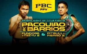 a fight promo featuring boxers Manny Pacquiao and Mario Barrios