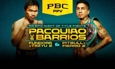 a fight promo featuring boxers Manny Pacquiao and Mario Barrios