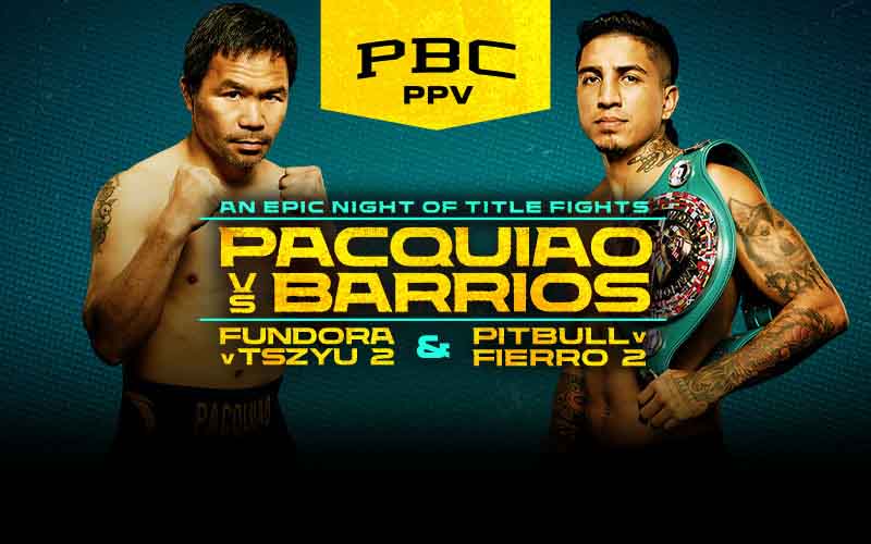a fight promo featuring boxers Manny Pacquiao and Mario Barrios