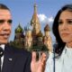 Barack Obama and Tulsi Gabbard in front of the Kremlin