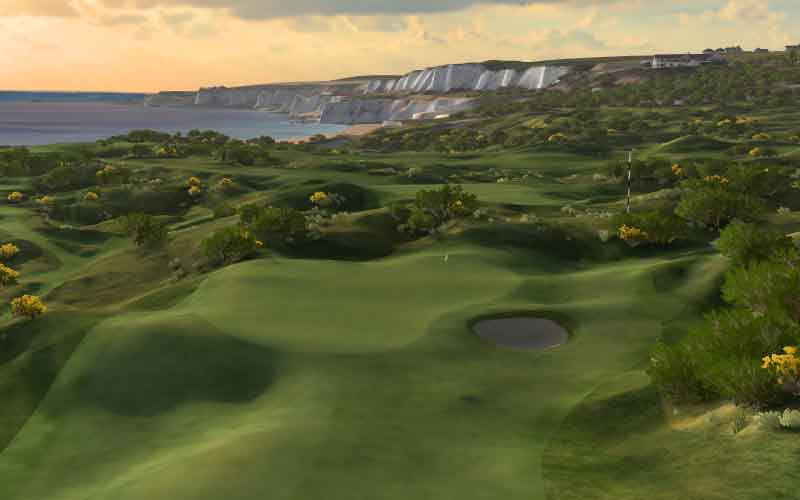 an overhead view of Dunluce Course