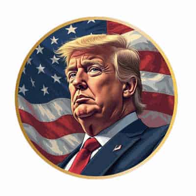 Trump memecoin rendering