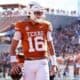 Arch Manning of the Texas Longhorns after a rushing touchdown