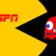 ESPN Pac Man gobbling up a red ghost with an NFL Network logo on it