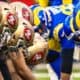 LA Rams and 49ers lines about face off