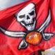 a skull and crossbones flag for the Tampa Bay Buccaneers