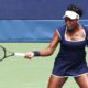 Venus Williams playing at the 2025 US Open