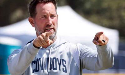 Brian Schottenheimer coaching the Dallas Cowboys