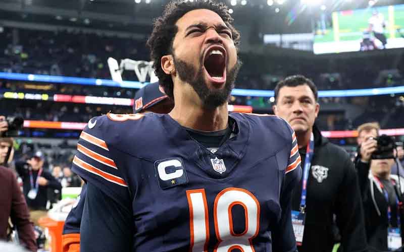Caleb Williams yelling