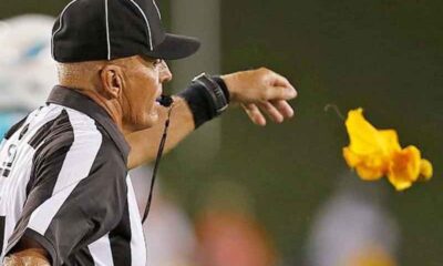 NFL ref throwing a flag
