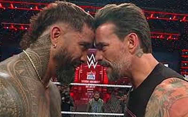 CM Punk and Jey Uso butting heads