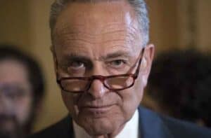 a close up of Senator Schumer