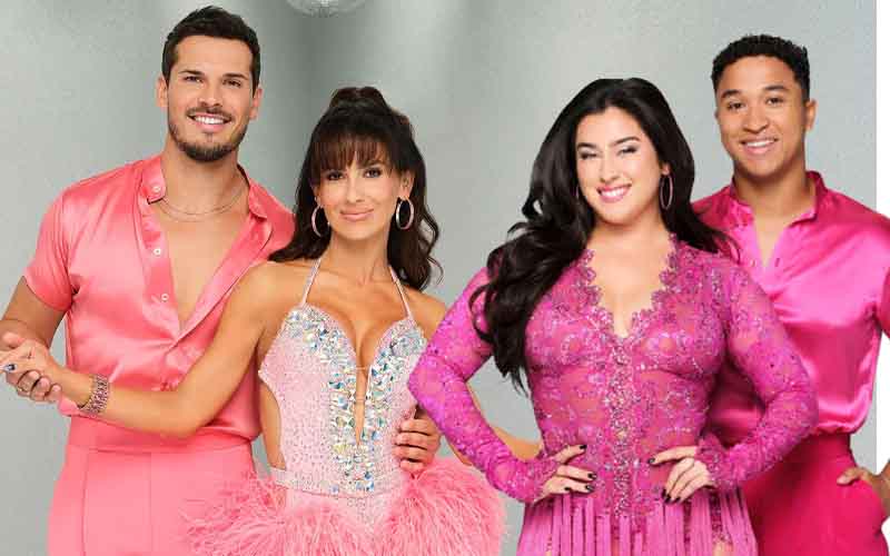 Hilaria Baldwin And Lauren Jauregui and their DWTS partners