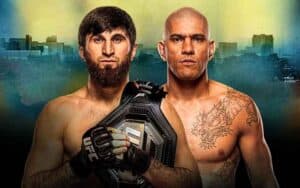 a promo for UFC 320 featuring Magomed Ankalaev and Alex Pereira