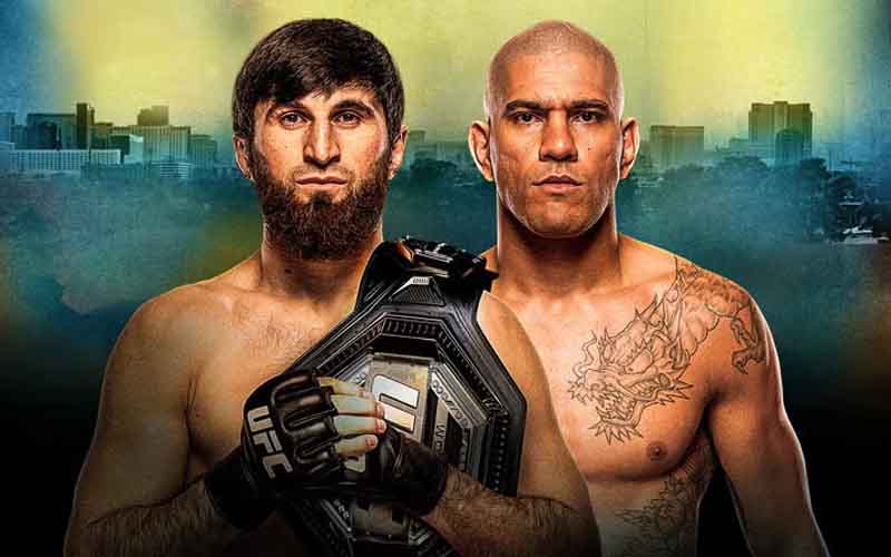 a promo for UFC 320 featuring Magomed Ankalaev and Alex Pereira