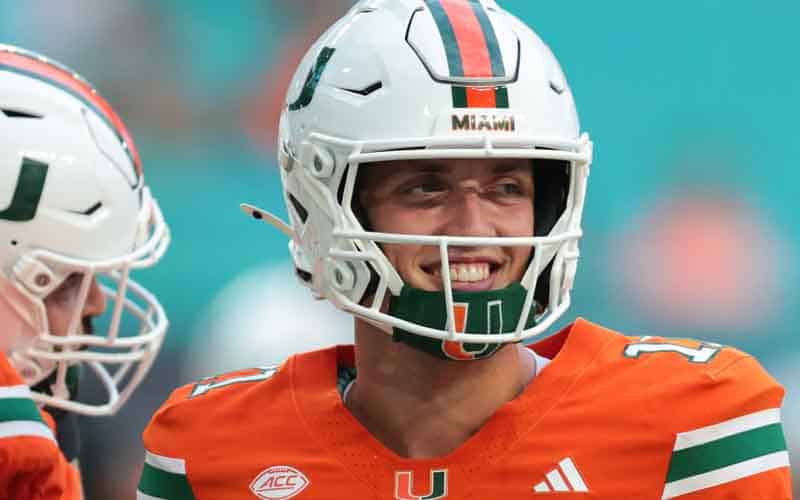 Carson Beck of the Miami Hurricanes