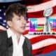 Charlie Puth with an American Flag and a Super Bowl LX logo