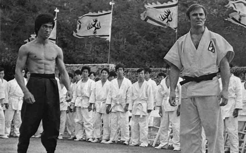 Bruce Lee and John Saxon in Enter the Dragon