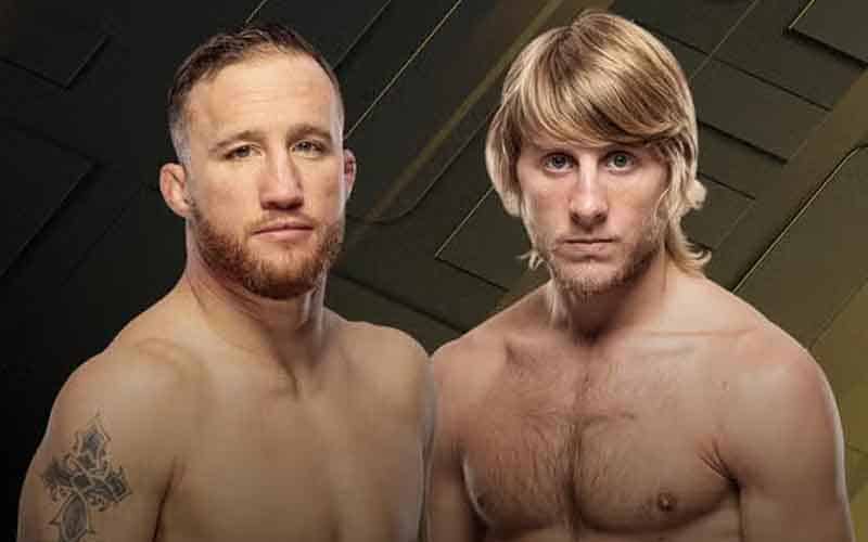 a UFC 324 promo featuring Justin Gaethje and Paddy Pimblett