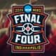 2026 Final Four Indianapolis logo in front of a cheering crowd