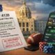 Minnesota sports betting bill SF 4139, the capitol building, and a sportsbook app
