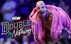 Darby Allin next to an AEW Double or Nothing logo