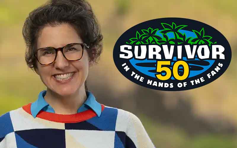 Aubry and a Survivor 50 logo