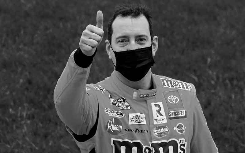 Kyle Busch giving a thumbs up