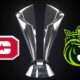 logos for the DC Defenders and Louisville Kings next to a UFL Championship Trophy