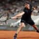 Alexander Zverev returning a volley French Open