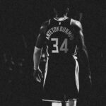 Giannis Antetokounmpo walking away