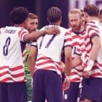 Team USA 2026 huddling during a World Cup match
