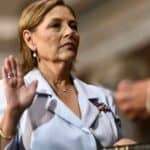 Darlene Graham being sworn in